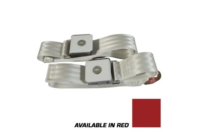 Hovedbilde 1964 CORVETTE SEAT BELTS. BOWTIE LIFT LATCH - RED