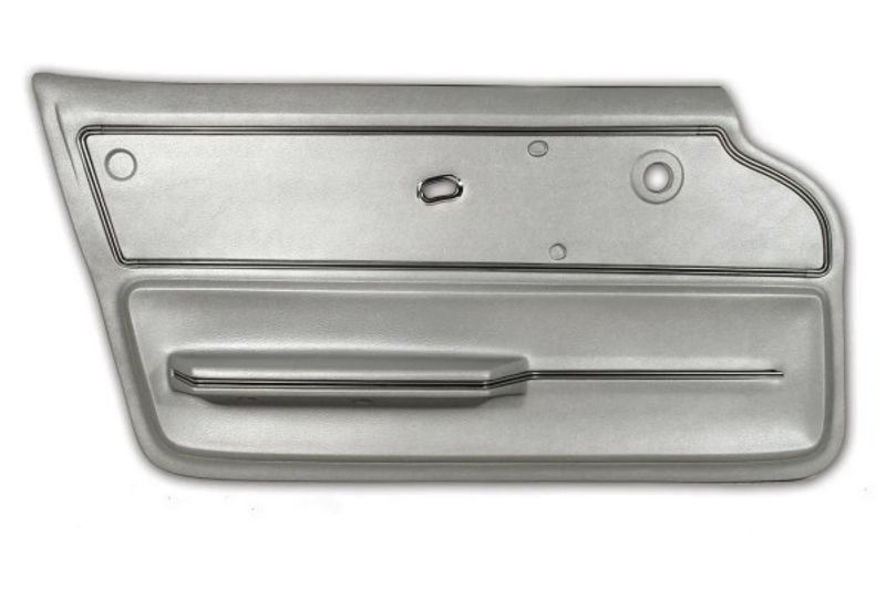 1965-1966 CORVETTE CONVERTIBLE DOOR PANEL WITH TRIM LH SILVER